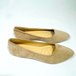 Women's Ballet Comfort Light Faux Suede Multi Color Shoe Flat